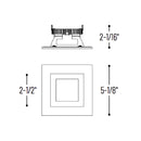 Nora NLCBS-456 4" LED Cobalt Dedicated Shallow Square with Square Aperature