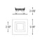Nora NLCBS-456 4" LED Cobalt Dedicated Shallow Square with Square Aperature