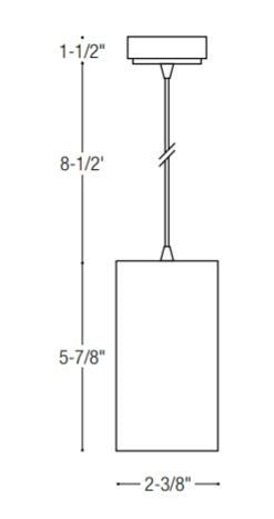 Nora NYLM-2C iLENE 2" Mini Cylinder LED Pendant - 120/277V