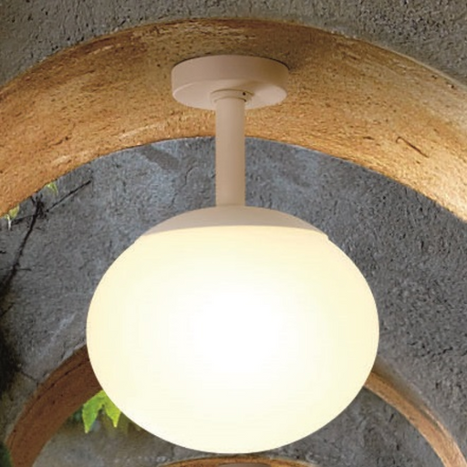 Bover Elipse PF/30 1-lt 12" LED Outdoor Semi-Flushmount, TRIAC