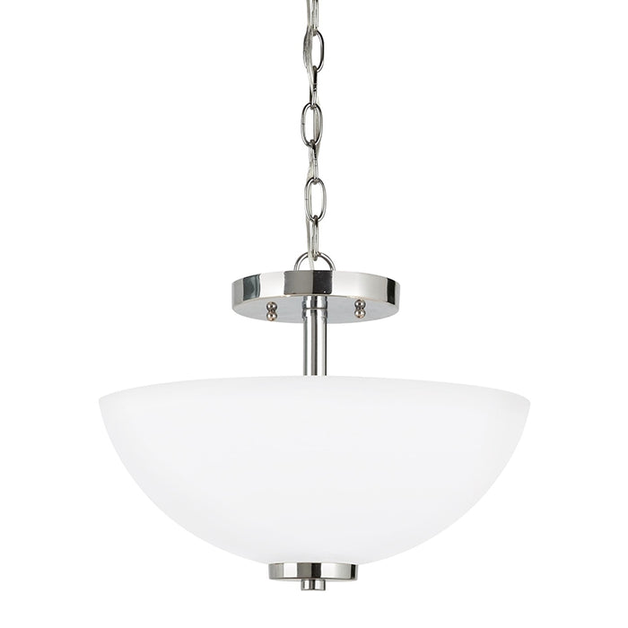 Sea Gull 77160EN3 Oslo 2-lt 14" LED Convertible Pendant