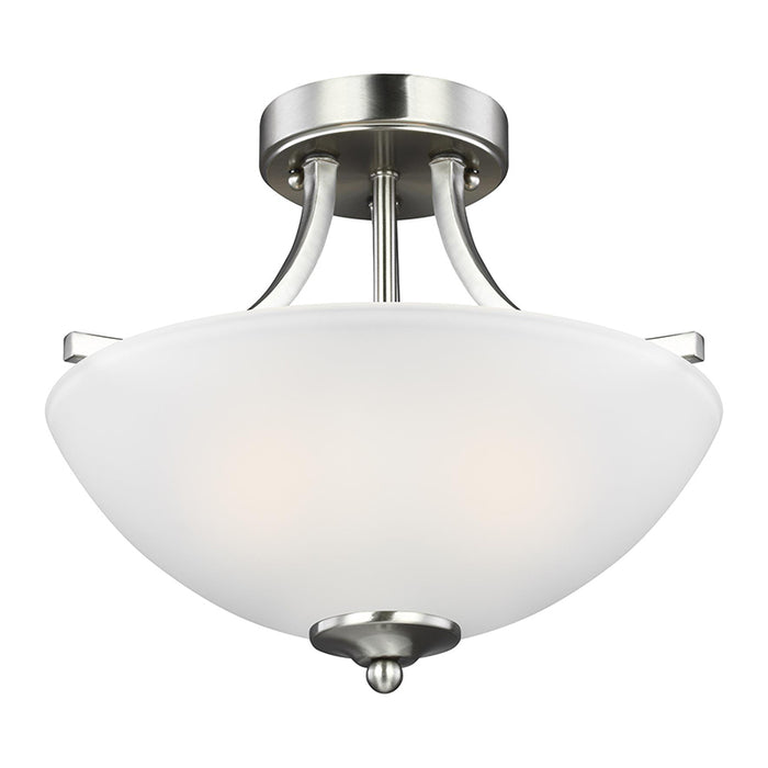 Sea Gull 7716502 Geary 2-lt 14" Semi-Flush Mount