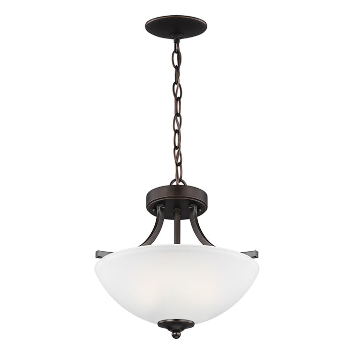 Sea Gull 7716502EN3 Geary 2-lt 14" LED Semi-Flush Mount