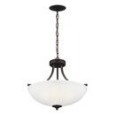 Sea Gull 7716503 Geary 3-lt 19" Semi-Flush Mount