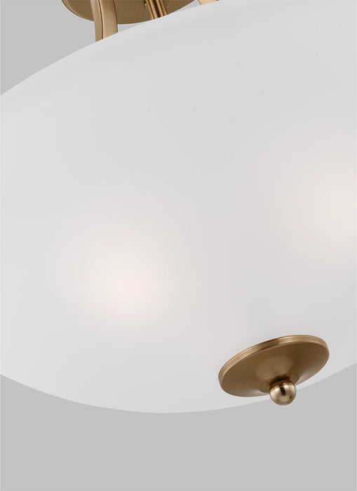 Sea Gull 7716503 Geary 3-lt 19" Semi-Flush Mount