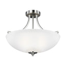 Sea Gull 7716503 Geary 3-lt 19" Semi-Flush Mount
