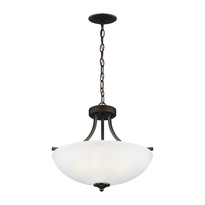 Sea Gull 7716503EN3 Geary 3-lt 19" LED Semi-Flush Mount