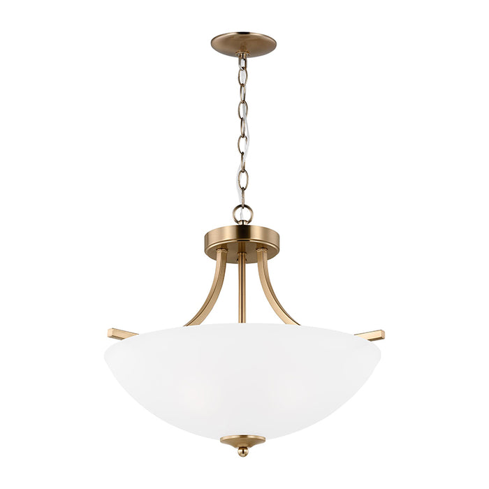 Sea Gull 7716503EN3 Geary 3-lt 19" LED Semi-Flush Mount