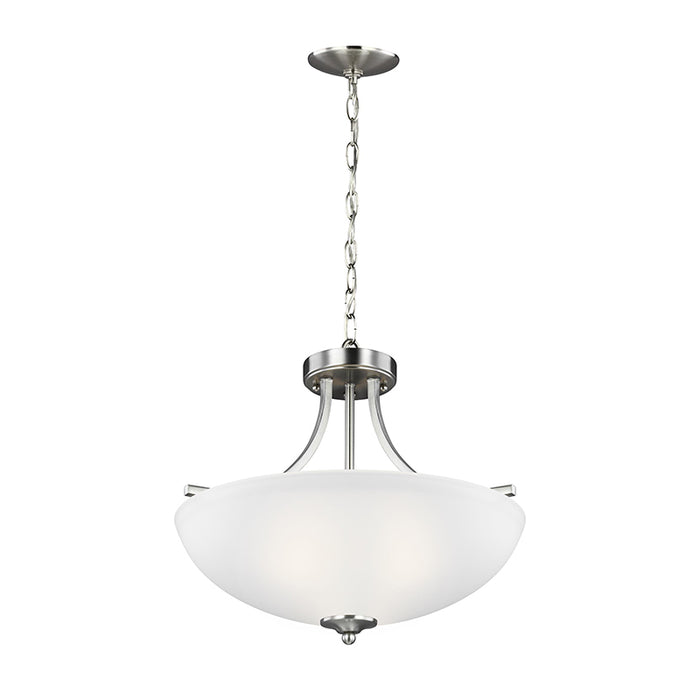 Sea Gull 7716503EN3 Geary 3-lt 19" LED Semi-Flush Mount
