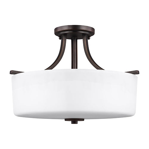 Sea Gull 7728803EN3 Canfield 3-lt LED Semi-Flush Mount