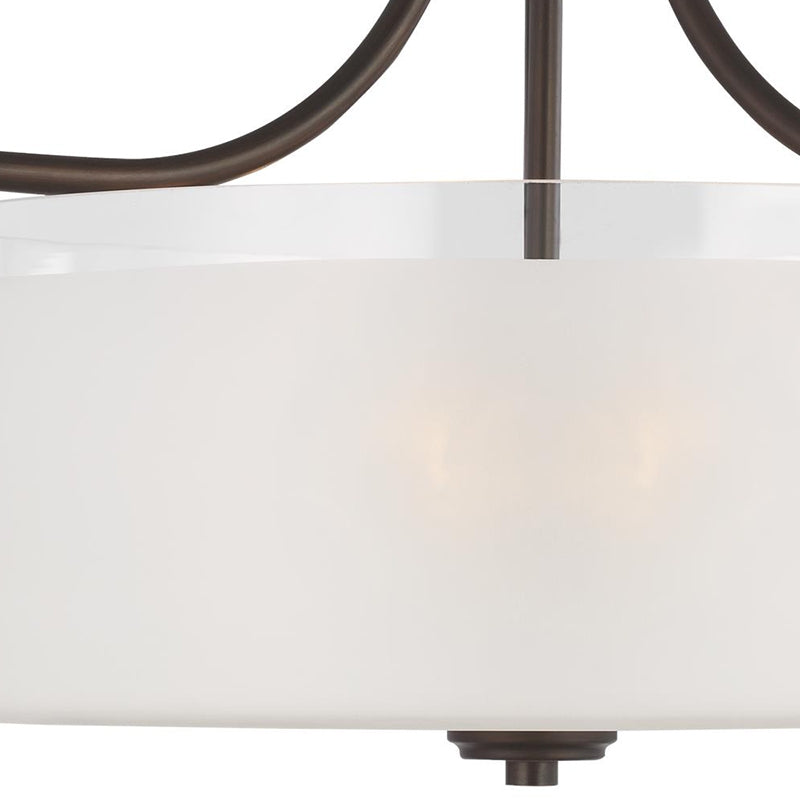Sea Gull 7739803EN3 Norwood 3-lt 15" LED Semi Flush Mount