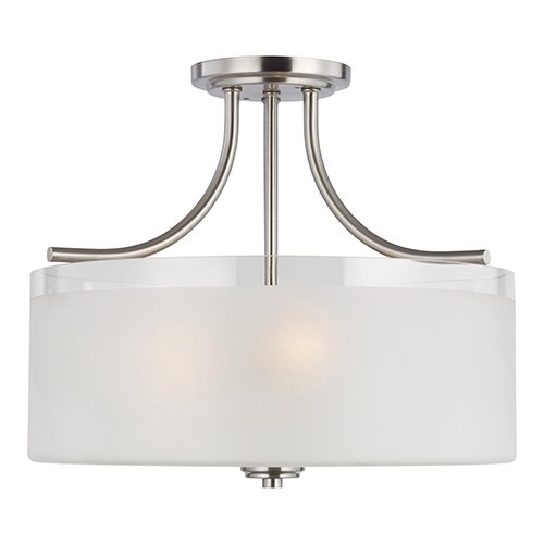 Sea Gull 7739803EN3 Norwood 3-lt 15" LED Semi Flush Mount