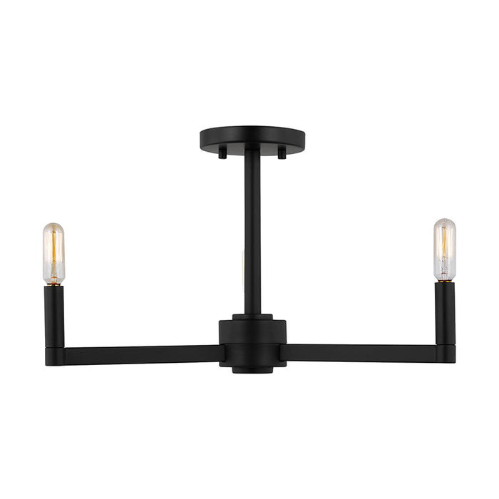 Sea Gull 7764203 Fullton 3-lt 20" Semi-Flush Mount