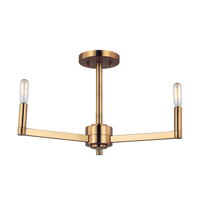 Sea Gull 7764203 Fullton 3-lt 20" Semi-Flush Mount