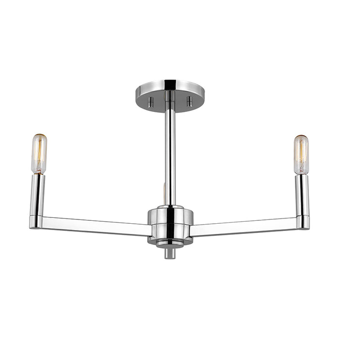 Sea Gull 7764203EN Fullton 3-lt 20" LED Semi-Flush Mount