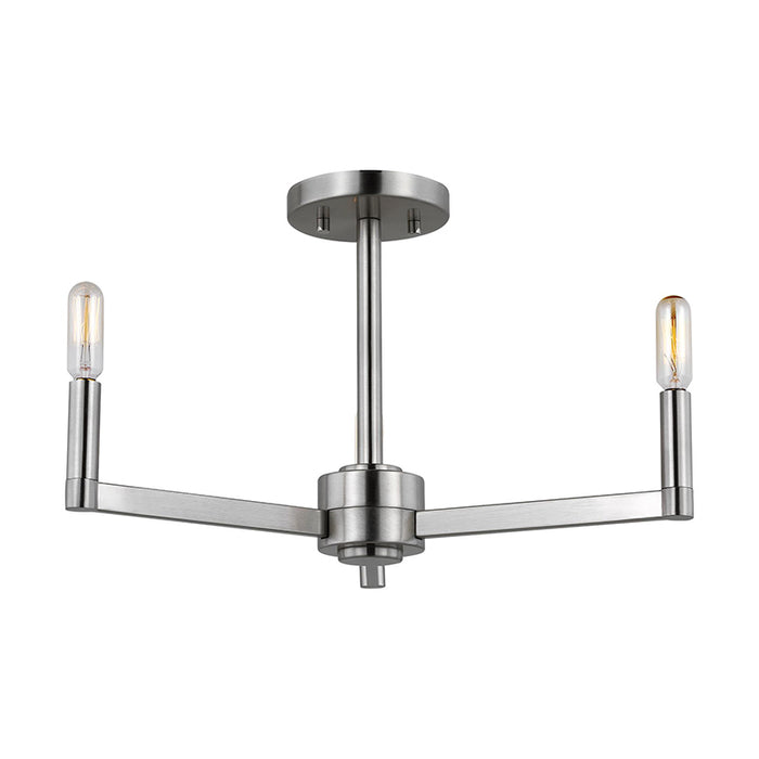 Sea Gull 7764203EN Fullton 3-lt 20" LED Semi-Flush Mount