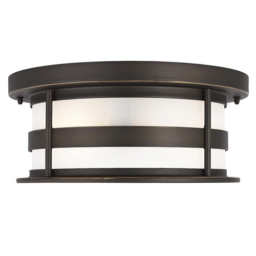 Generation 7890902EN3 Wilburn 2-lt 13" LED Outdoor Flush Mount