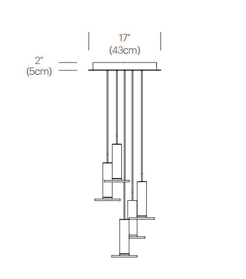 Pablo Designs Cielo 5-lt LED Chandelier