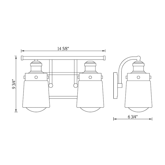 Savoy House 8-2069-2 Macauley 2-lt 15" Bath Bar