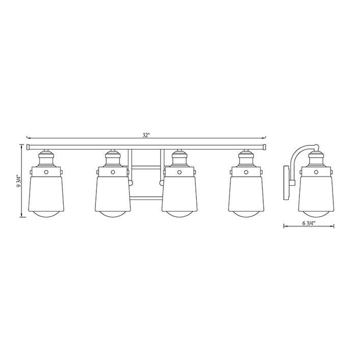 Savoy House 8-2069-4 Macauley 4-lt 32" Bath Bar