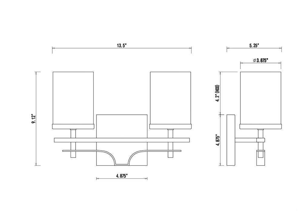 Savoy House 8-338-2 Colton 2-lt 14" Bath Bar