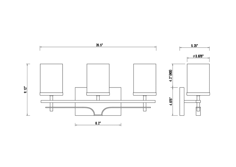 Savoy House 8-338-3 Colton 3-lt 21" Bath Bar