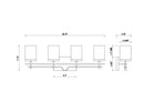 Savoy House 8-338-4 Colton 4-lt 29" Bath Bar