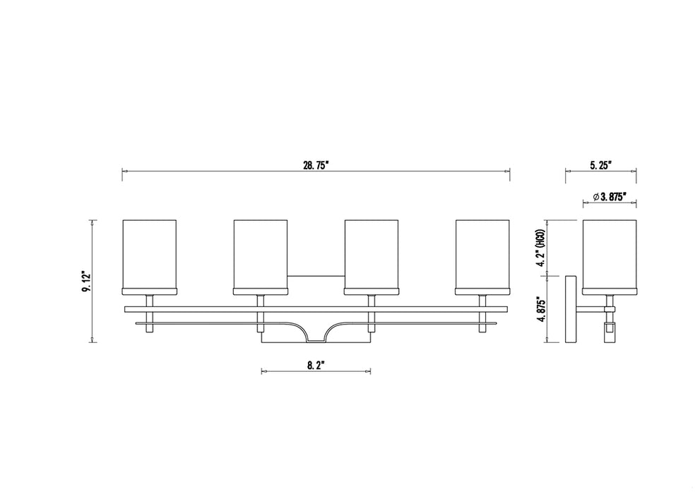 Savoy House 8-338-4 Colton 4-lt 29" Bath Bar