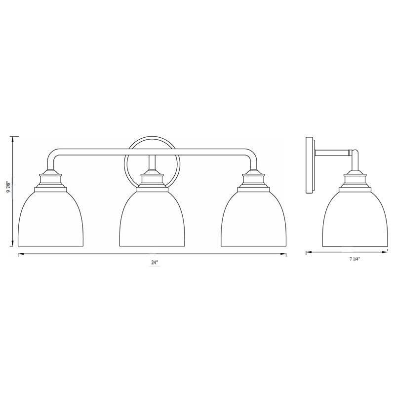 Savoy House 8-7205-3 Vale 3-lt 24" Bath Light