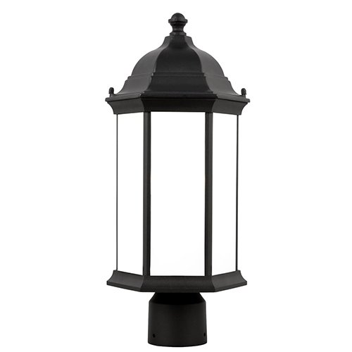8238651 Sevier 1-lt 18" Tall Outdoor Post Lantern, Satin Etched Glass