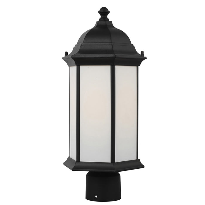 8238651 Sevier 1-lt 18" Tall Outdoor Post Lantern, Satin Etched Glass