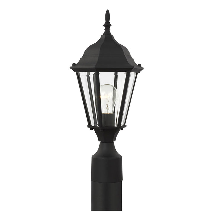 82938 Bakersville 1-lt 18" Tall Outdoor Post Lantern, Clear Beveled Glass