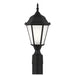 Seagull 82941 Bakersville 1-lt 18" Tall Outdoor Post Lantern, Satin Etched Glass