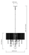 Elan 83233 Imbuia 5-lt Pendant