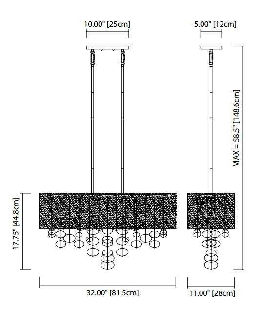 Elan 83248 Piatt 6-lt Pendant