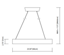 Elan 83261 Fornello 24" Wide LED Pendant