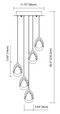 Elan 83380 Lavinia 5-lt LED Mini Pendant