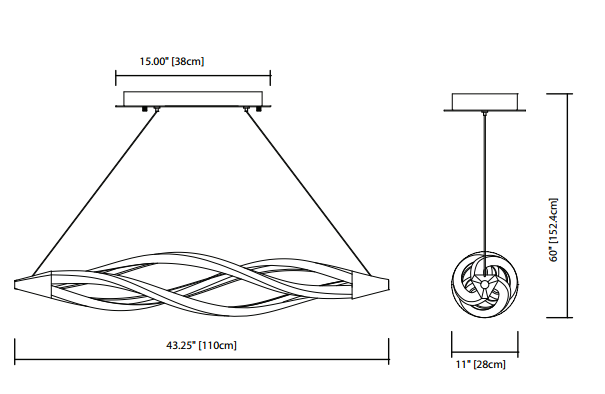 Elan 83386 Meridian 11" Wide LED Linear Pendant