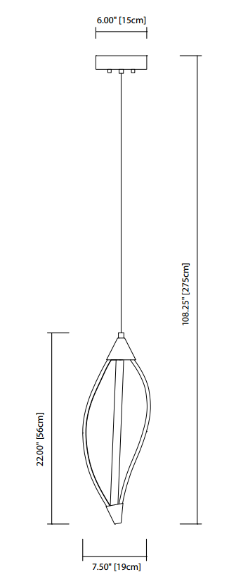 Elan 83387 Meridian 8" Wide LED Pendant