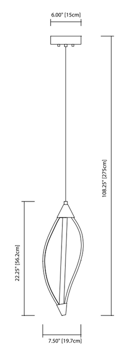 Elan 83392 Meridian 8" Wide LED Pendant