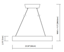 Elan 83454 Fornello 24" Wide LED Pendant