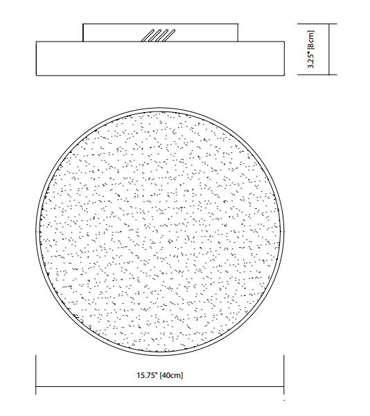 Elan 83588 Crystal Moon 16" Wide LED Flush Mount