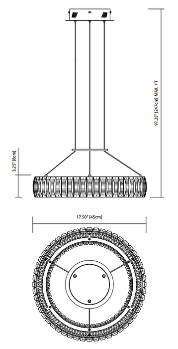 Elan 83624 Annette 18" Wide LED Pendant