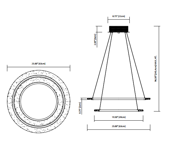 Elan 83670 Hyvo 2-lt LED Pendant