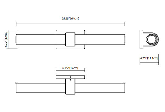 Elan 83744 Izza 25" LED Vanity Light