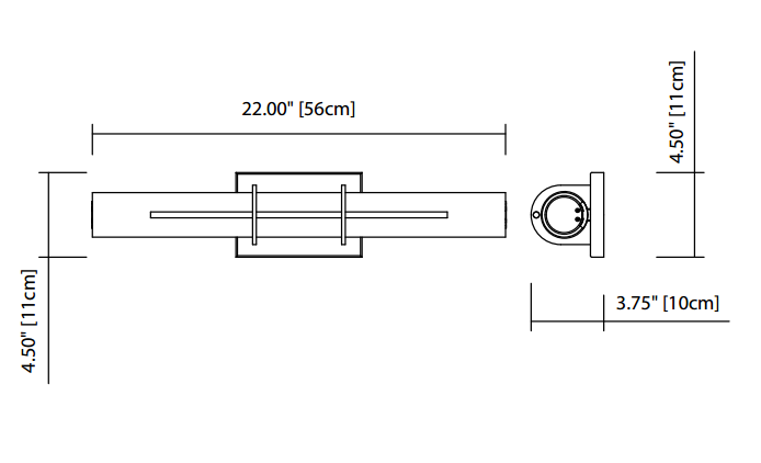 Elan 83756 Traverso 1-lt LED Vanity Light