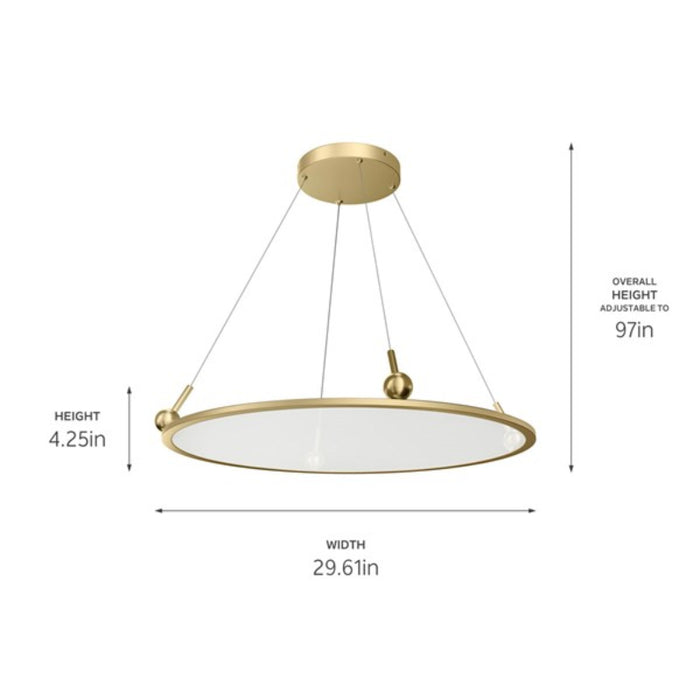 Elan 84314 Jovian 1-lt 30" LED Pendant