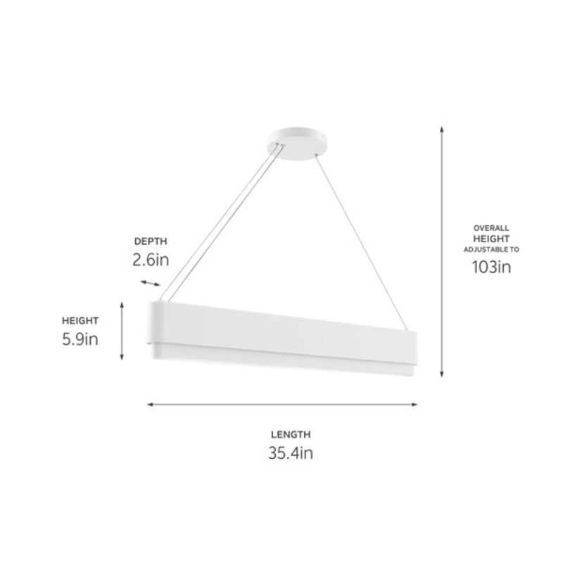 Elan 84316 Walman 1-lt 35" LED Pendant