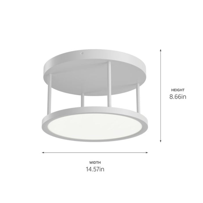 Elan 84319 Lavi 1-lt 15" LED Semi Flush