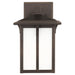 Generation 8552701 Tomek 1-lt 10" Tall Outdoor Wall Lantern - Antique Bronze/White